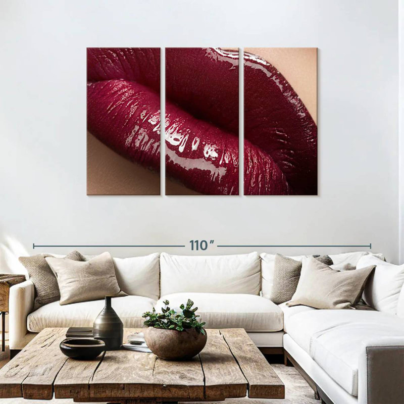 Shuttleworth Glossy Red Lips, 48" H x 74" W