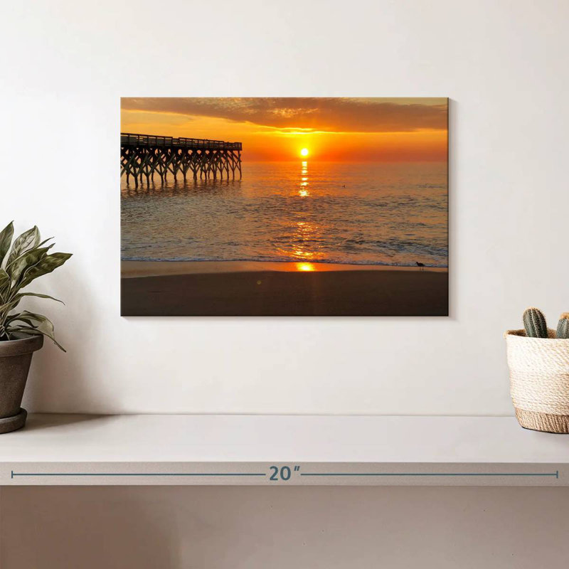 Aletra Wrightsville Beach au coucher du soleil, H 8 po x l 12 po