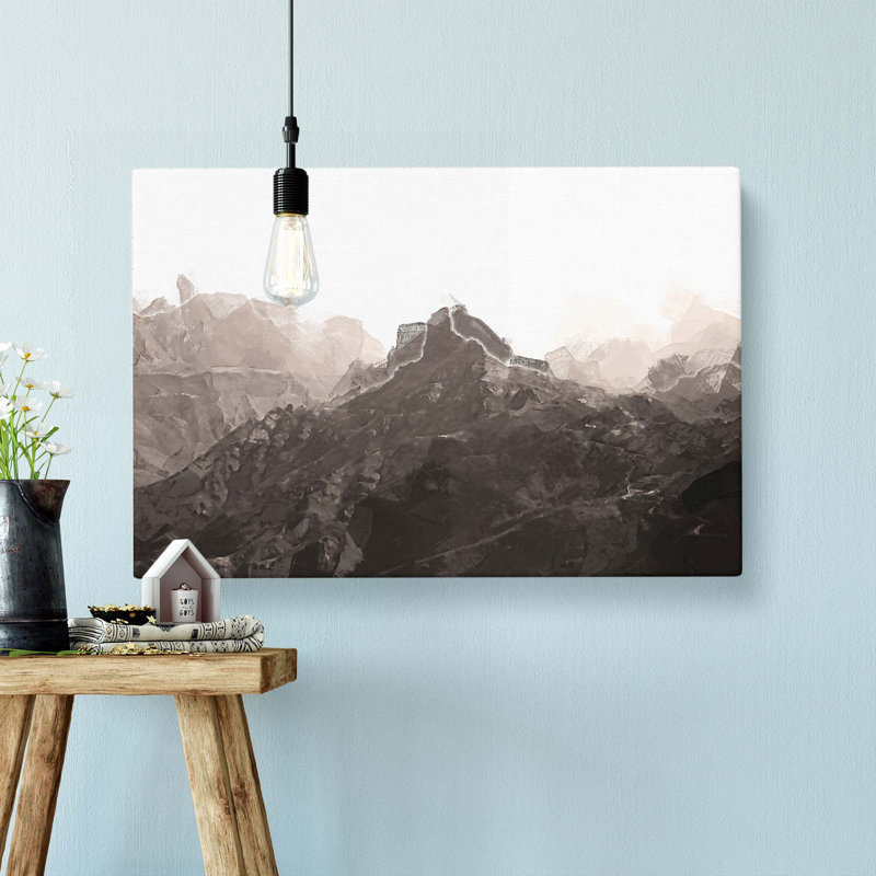 Mountains In Gran Canaria In Abstract - Wrapped Canvas Painting, 60cm H x 91cm W x 3cm D