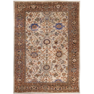 One-of-a-Kind 9' X 12' Before 1900 Wool Area Rug in