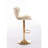 Set Of 2  Bar Stools,With Chrome Footrest And Base Swivel Height Adjustable Mechanical Lifting Velvet + Golden Leg Simple Bar Stool-Cream-117042366-117042368