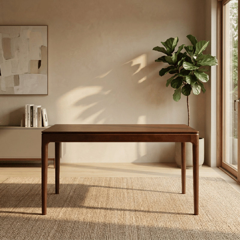  Mingle 55 Inch Modern Design, Rectangular Dinner Table for Dining Room, Living Room Furniture, Effortless Assembly, 55 Inch
