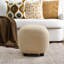 Fauteuil pivotant rembourré en lin avec repose-pieds-1350640582