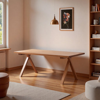 Bureau simple et multifonctionnel en bois de cerisier
