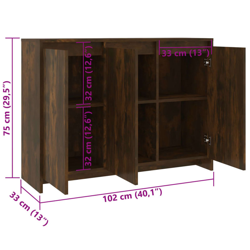Gocio 102cm Sideboard, Smoked