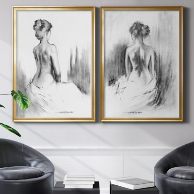 «Soft Silhouette I», ensemble de 2 reproductions d'art