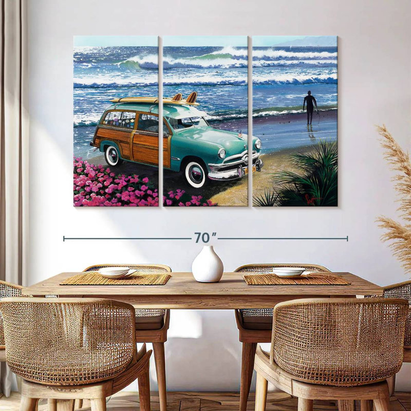 Surf City, peinture, H 42 po x l 65 po