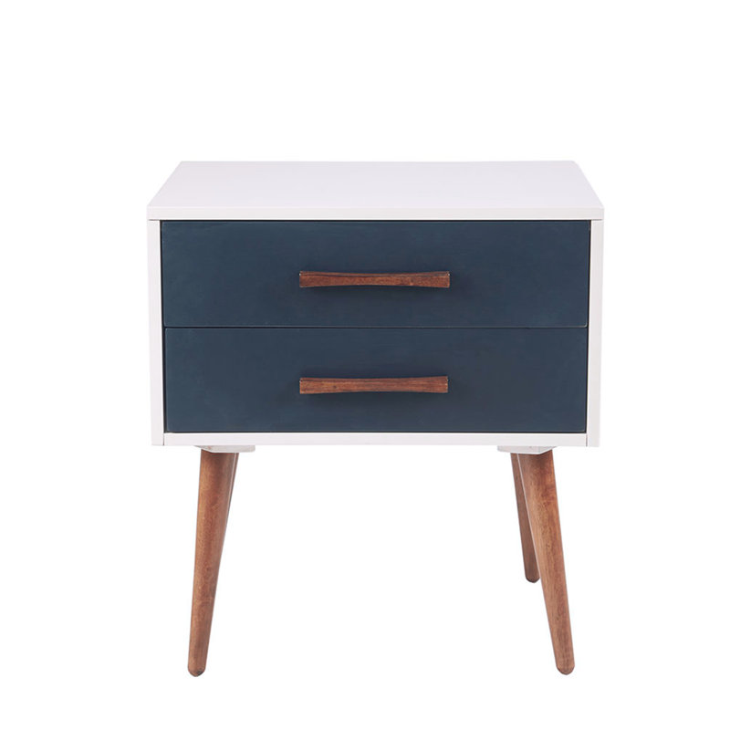 Storage 2 Drawers Nightstand