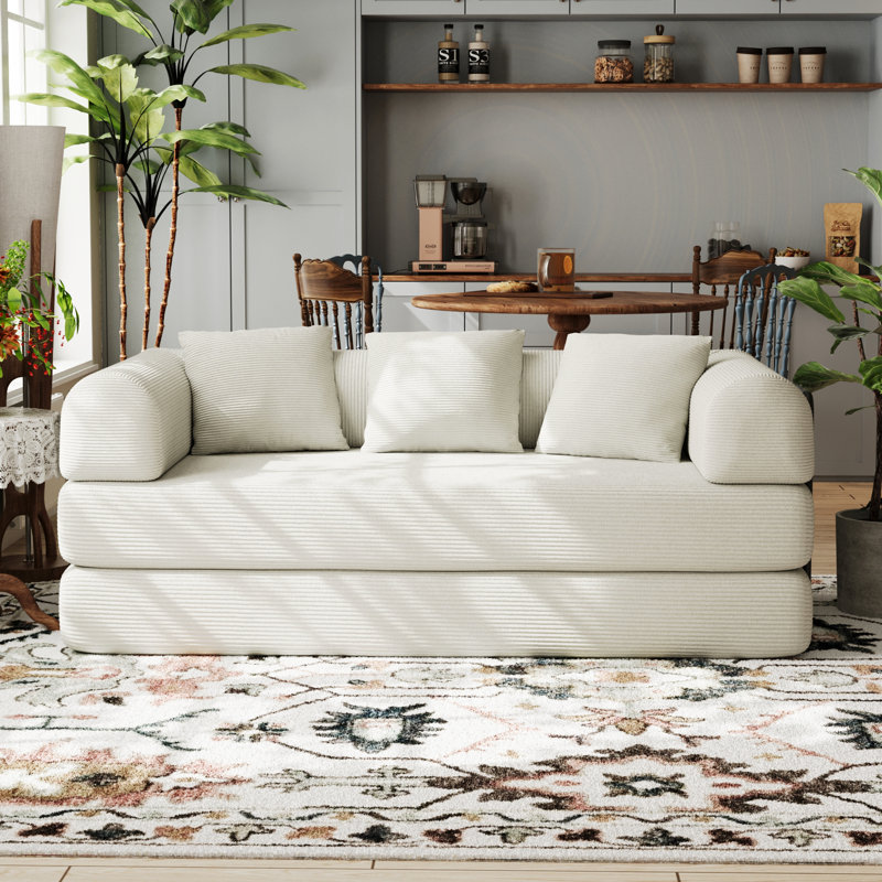 Canapé convertible Adame Boneless, Beige
