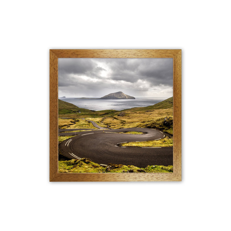 Going Round by Karsten Wrobel - Print on Canvas, 88cm H x 64cm W x 3cm D, Brown Framed