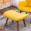 Chaise en velours jaune au look élégant en tissu
