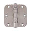 Charnière de porte à roulement à billes à coins arrondis nickel satiné de 3,5 po x l 3,5 po x 3,5 po