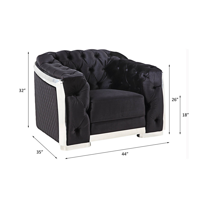 Chaise en velours et finition chromée en résine (seulement avec chaise)