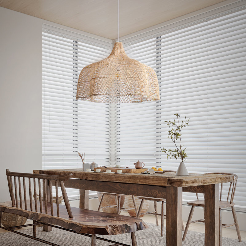 Luminaire suspendu à 1 lumière Braegyn, H 23,62 po x l 31,49 po x P 31,49 po