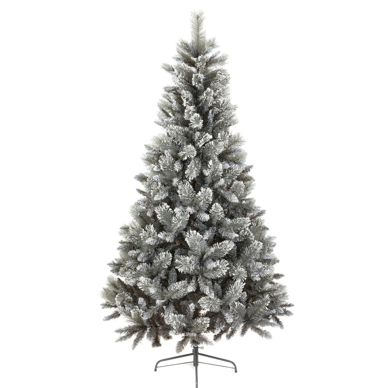 Snow Tipped Artificial Christmas Tree with Stand, 5.91ft H x 3.28ft W x 3.28ft D