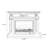 White Solid Wood Electric Fireplace