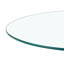 Table basse ronde en verre trempé de 27,5 pouces avec base en métal noir, table basse moderne et luxueuse pour le salon