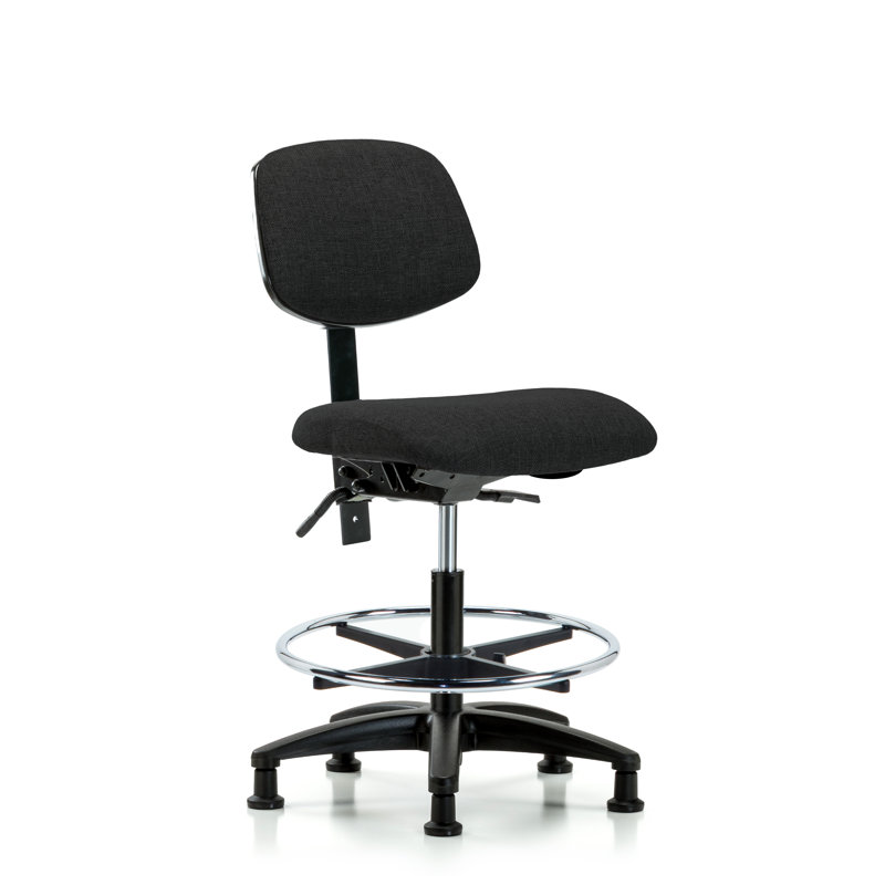 Belen Drafting Chair, Black, Glides, Included