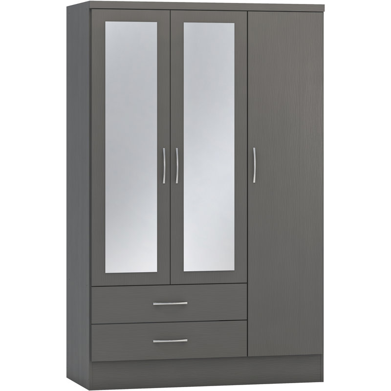Cascio 3 Door Wardrobe, 3D Grey