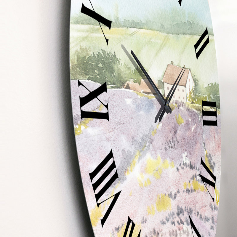 Horloge murale très grande, Moyen, Rose clair / Vert