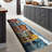 Chic Non Woven Soft Type Printed Rug with Intricate Floral Design in Rich Blue and Gold Tones Ideal for Living Room Bedroom or Study Room Decor-114330452