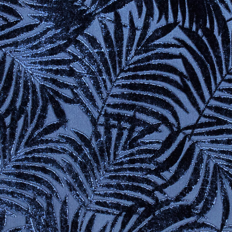 Colasanto Velvet Floral Duvet Cover with Pillowcases Included, Navy, Super King