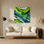 Abstrait art fluide en métal vert 42-2067305899