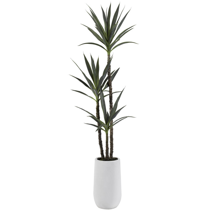 72'' Faux Yucca Tree in Planter
