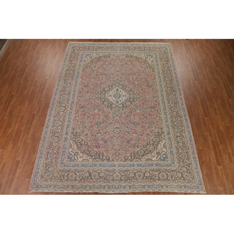 Tapis floral rose 10 x 13