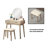 Wood Vanity and Stool Set-580827775