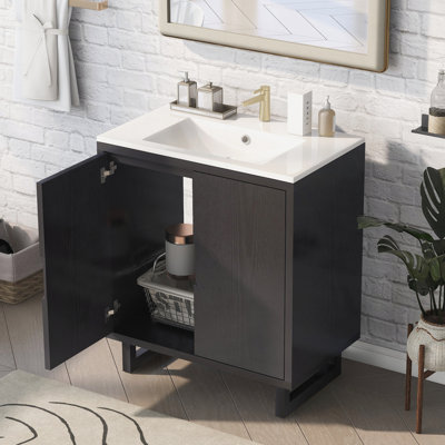Meuble-lavabo 30 po avec lavabo et meuble de rangement