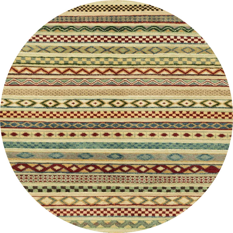 Abstract Indoor Rug, Round 5'