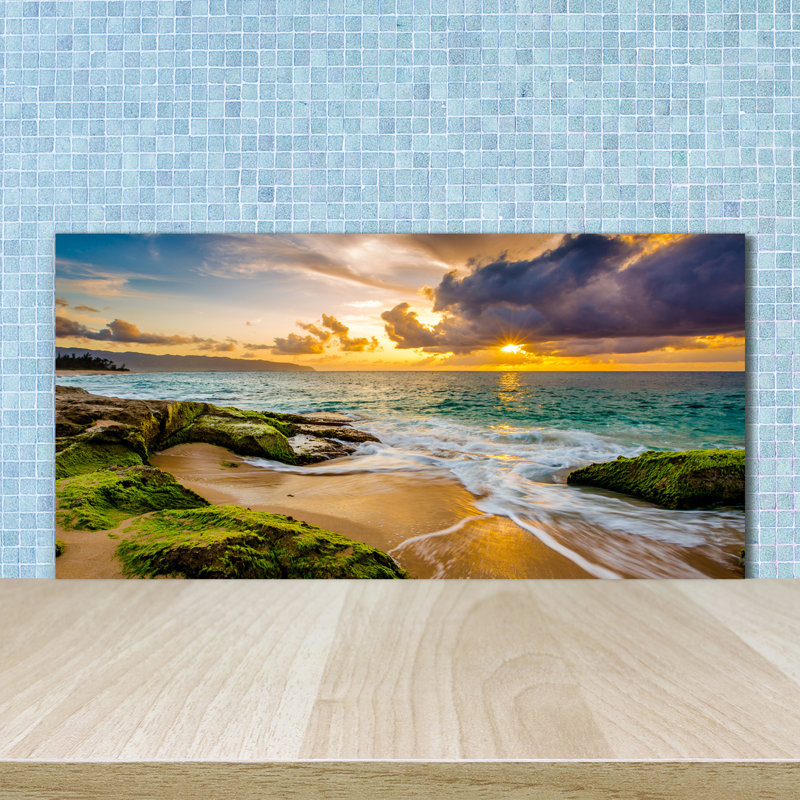 50cm W x 100cm L Glass Peel and Stick Panel