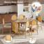 Table de salle à manger rectangulaire Roomfitters, 6 chaises en rotin, ensemble de meubles de cuisine 7 pièces, naturel-1269548249