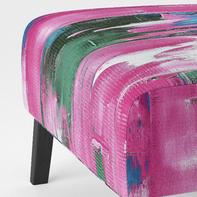 Brechta Vibrant Curve Design II - Velvet Upholstered Modern Slipper Chair, Pink