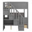 Lit superposé simple sur double avec tablettes et deux tiroirs-301187072
