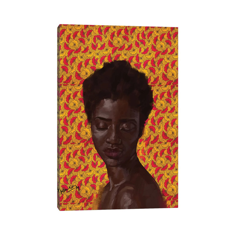 Wax Series IV by Adekunle Adeleke - Wrapped Canvas Painting, 66.04 cm H x 45.72 cm W x 1.91 cm D