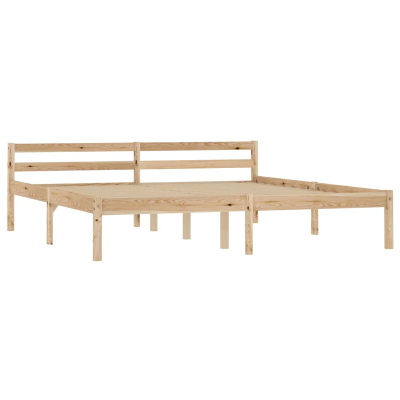 Aaryahi Solid Wood Bed, European Kingsize (160 x 200 cm), Natural