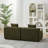 Chenille sectional sofa with 2 pillows