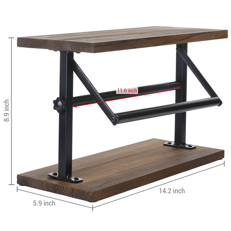 Metal and Wood Freestanding Paper Towel Holder