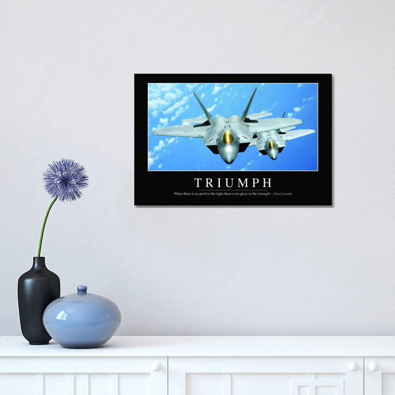 Triumph 1 Piece Wrapped Canvas Wall Art, 30.48 cm H x 45.72 cm W
