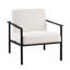 Fauteuil d'appoint en métal blanc Millie