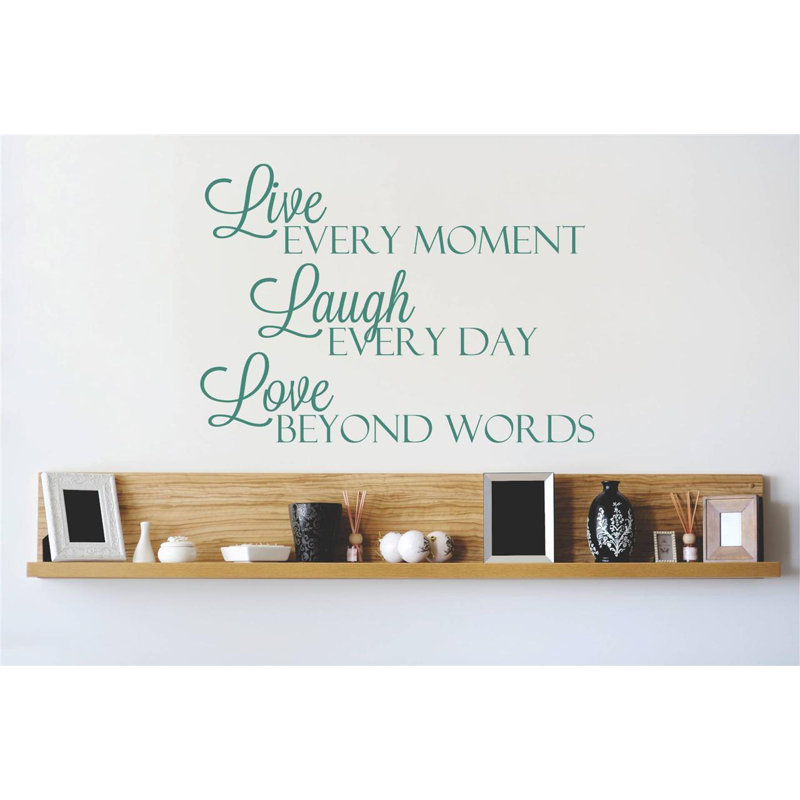Text & Numbers Wall Decal, 22" H x 30" W x 0.16" D, Teal