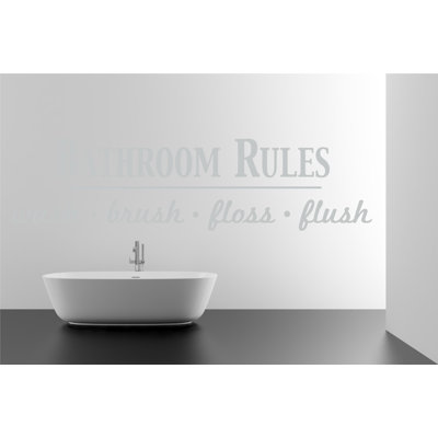Décalcomanie murale règles de salle de bain