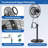 20" Industrial Pedestal Misting Fan In Black-129401009