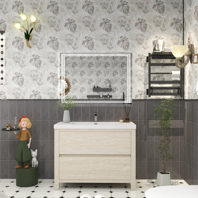 Cassopolis 41.5 " W Freestanding Standard Free Standing 1 Single Vanity Bathroom Vanity With Acrylic Top