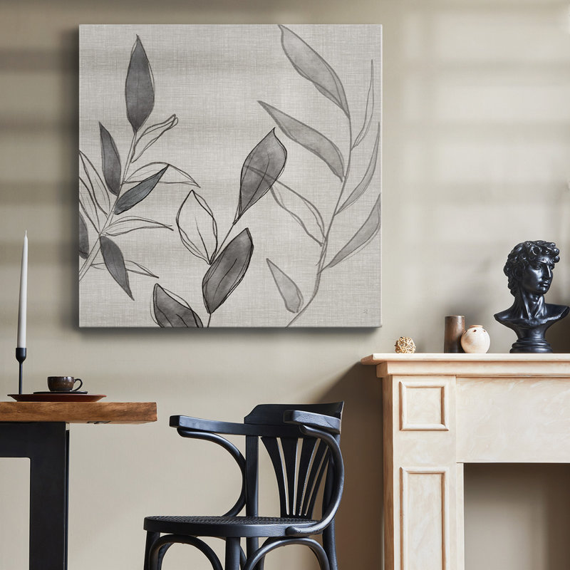 Croquis botanique II - Toile tendue avec châssis de qualité supérieure - prête à être accrochée