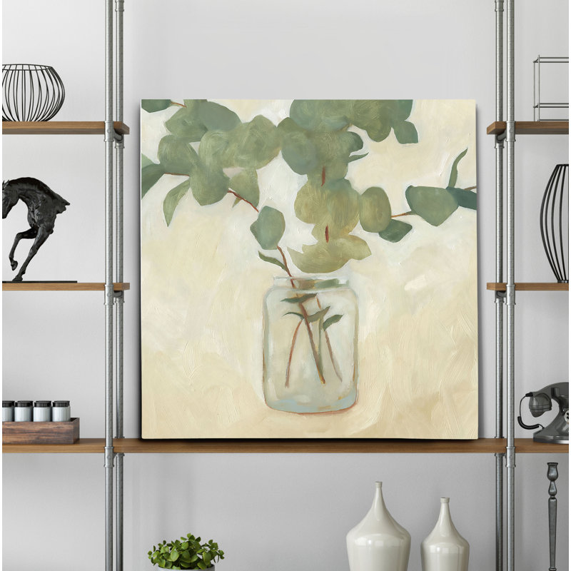 « greens still life ii », peinture, H 24 po x l 24 po x P 1,5 po, Toile tendue