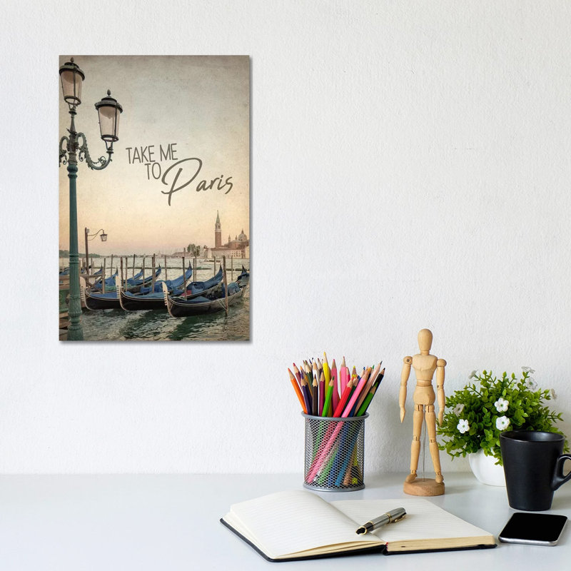 Gondola Paris I 1 Piece Wrapped Canvas Wall Art, 20.32 cm H x 30.48 cm W