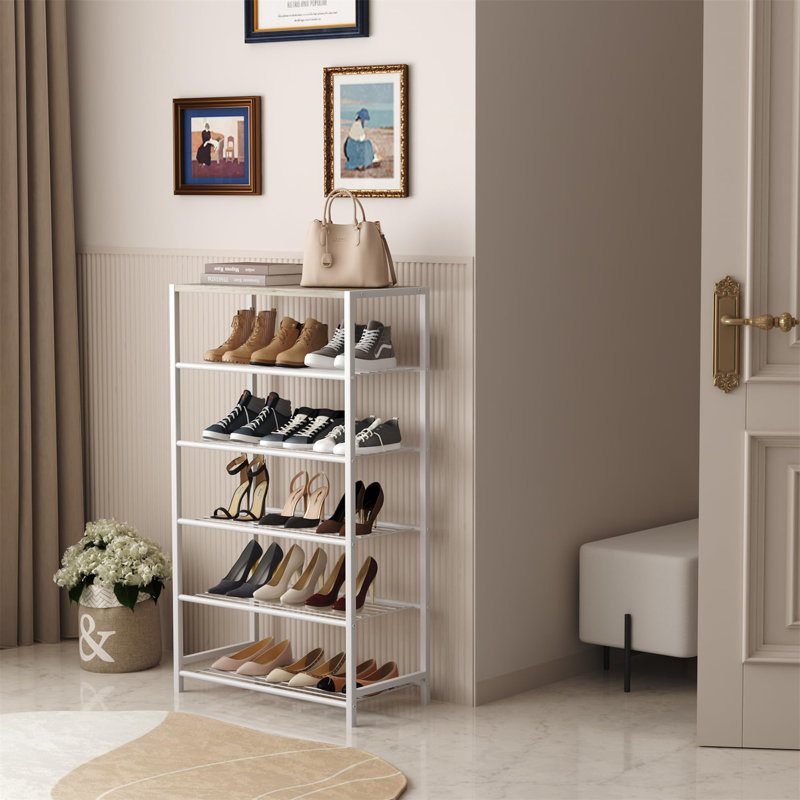 15 paires de rangement pour chaussures, Blanc / Gris